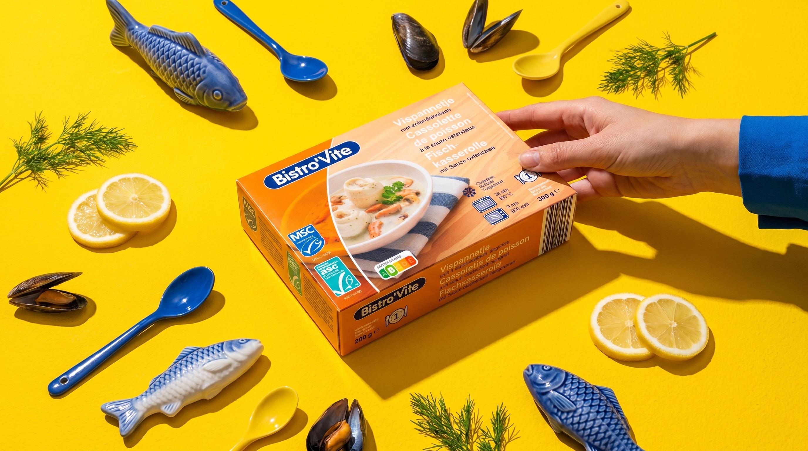 BistroVite brengt heerlijke vispannetjes rechtstreeks naar het diepvriesvak van Aldi. FrigiLunch zocht een ontwerp... BistroVite brengt heerlijke vispannetjes rechtstreeks naar het diepvriesvak van Aldi. FrigiLunch zocht een ontwerp...